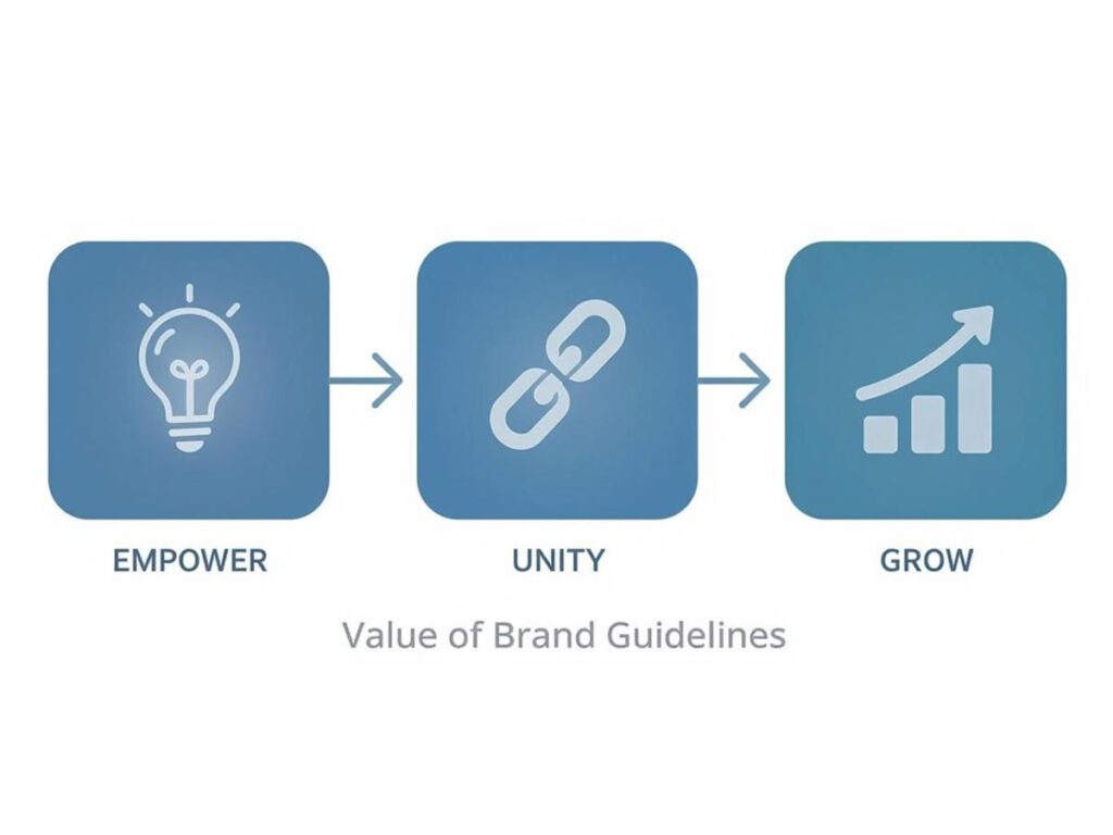 a graph showing real value of brand guidelines